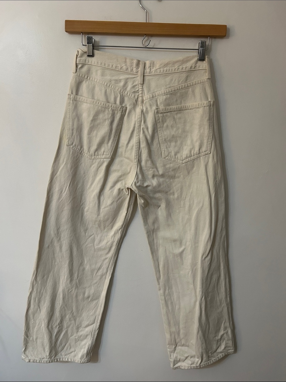 Agolde Ren High Raise Wide-Leg Jeans Women’s Size 28 Ecru - Picture 4 of 12